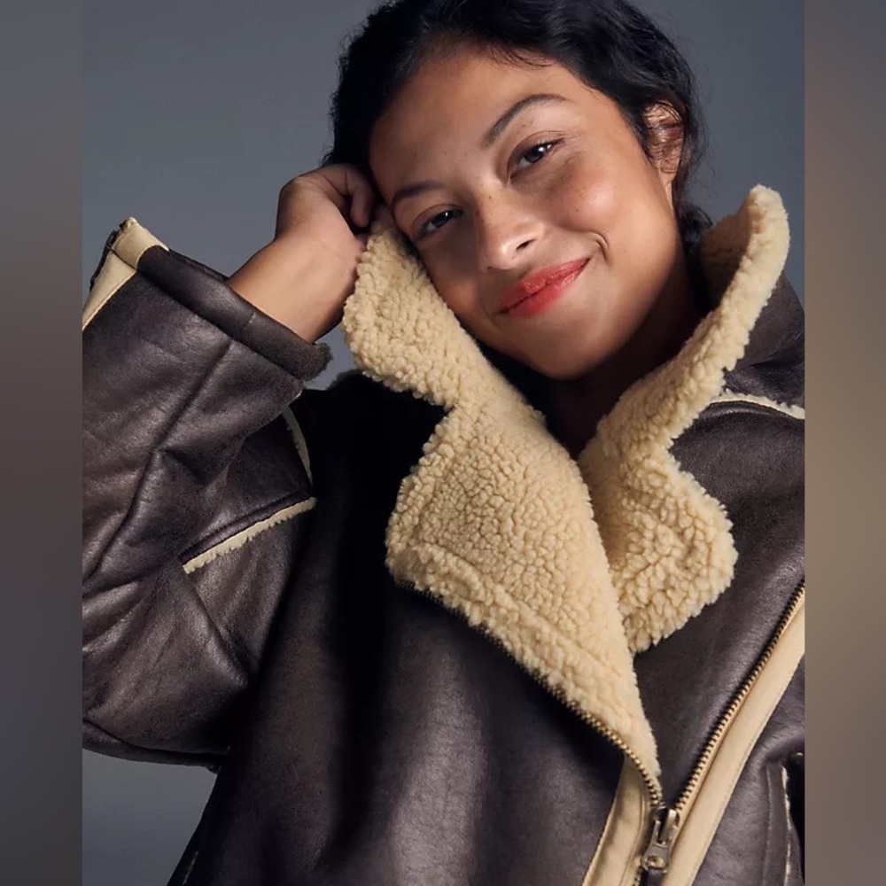 PILCRO faux leather bomber jacket